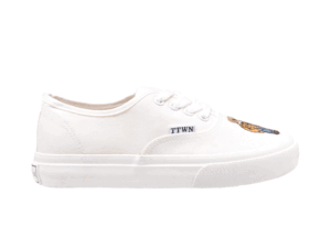 TTWN  BEAR Low-Top White Canvas Top Bear Lace Shoes