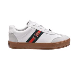 TTWN Bear Low-Top Off-White Stripe Design Casual Shoes