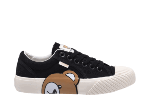 TTWN Bear Low-Top Black Canvas Biscuit Bear Shoes