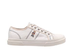 TTWN Bear Low-Top White Canvas Side Bear Shoes