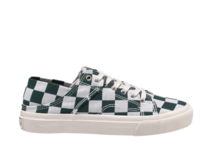 TTWN Bear Low-Top Green Checkered Canvas Shoes