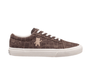 TTWN Bear Low-Top Brown Bear Pattern Canvas Bear Pattern Shoes