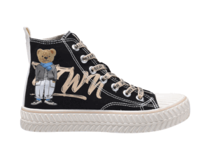 TTWN Bear High-Top Black Canvas Bear Shoes