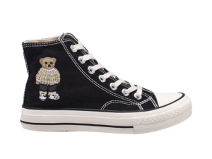TTWN Bear High-Top Black Canvas Bear Shoes
