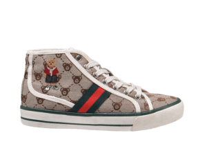 TTWN Bear High-Top Light Coffee Canvas Shoes