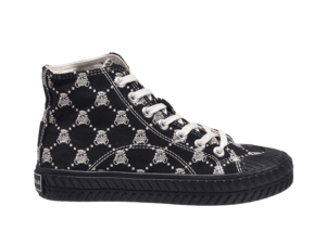 TTWN Bear High-Top Black Jacquard Big-Eared Bear Pattern Shoes