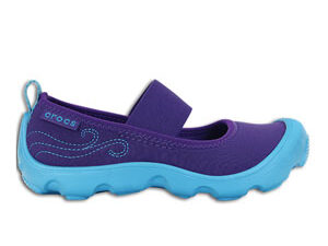 Crocs Duet Busy Day Mary Jane Children's Ultraviolet Electric Blue