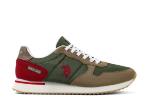 U.S. Polo Assn. Altena – Herren Sneakers OLIVE / RED