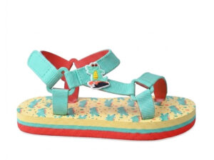 Cubs Youth boys’ sandal with a surfing croc print