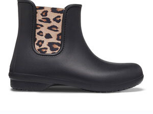 Crocs Freesail Chelsea Boot Women Leopard Black