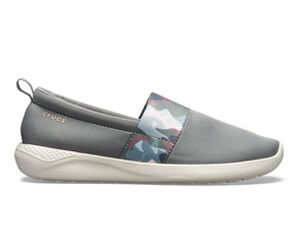 Crocs LiteRide Graphic SlipOn Women Charcoal Stucco