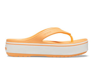 Crocs Crocband Platform Flip Cantaloupe White