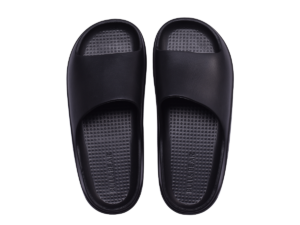 Pull&Bear Rubberized chunky slide Black