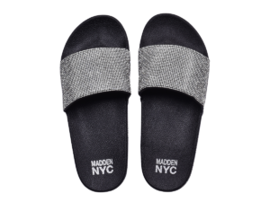 Steve Madden NYC Women?s Bling Fancie Slide Sandals Black