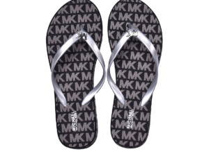Michael Kors Lilo Wedge Flip Flop Women Black/Silver