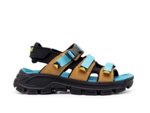 Caterpillar Progressor Buckle Spruce Yellow Sandal Men
