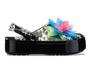 Crocs CrocBand Platform Hyper Tropic Clog Neon Floral Black
