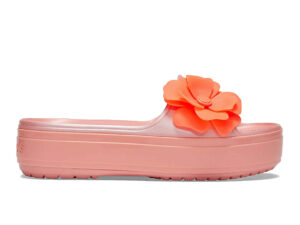 Crocs Crocband Platform Vivid Blooms Slide Melon