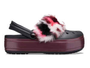 Crocs Crocband Platform So Luxe Clog Black Burgundy