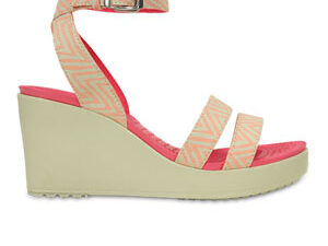 Crocs Leigh Graphic Wedge Melon Stucco