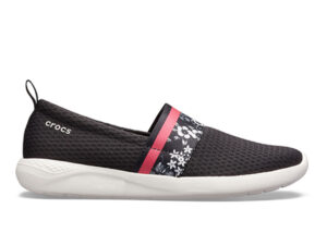 Crocs LiteRide Hyper Floral SlipOn Women Black White