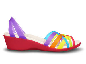 Crocs Huarache Mini Wedge Women Multi Geranium