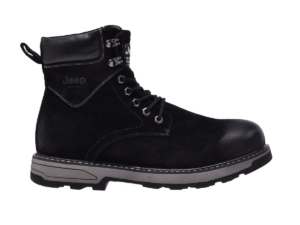 Jeep Ankle Lace Padded Soft Leather Boot-P03231620K-Black