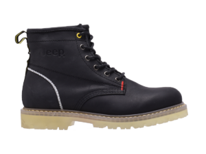 Jeep Ankle Lace Soft Leather Boot-P12232310-Black