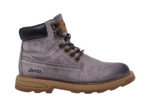 Jeep Ankle Lace up Padded Soft Leather Boot-P213M08155-Gray