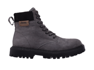 Jeep Ankle Lace Padded Soft Leather Boot-P224M08082-Gray