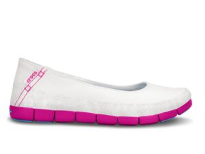 Crocs Stretch Sole Flat White Candy Pink