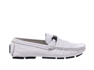 Jeep Slip on Leather Loafer-YZ202007-White