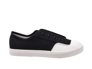TTWN Bear Low-Top Black Canvas Shoes
