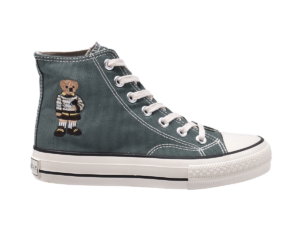 TTWN Bear High-Top Green Canvas Bear Shoes