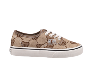 TTWN Bear Low-Top Coffee Mesh Full Bear Head Print Shoes
