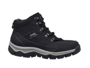 Jeep Mid Top Lace Combat Suede Boot-Ftyno-1006-Black