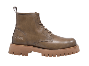 Jeep Ankle Lace up Chunky Leather Boot-P224M08016-Camel