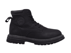 Jeep Ankle Lace up Padded Soft Leather Boot-P224M08086-Black