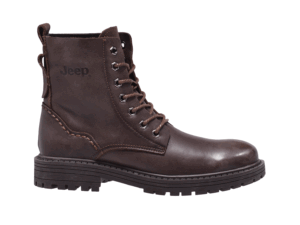 Jeep High Top Lace up Leather Boot-P03232451k-Brown