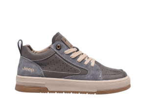 Jeep Mid Top Lace Versatile Leather Sneaker-P234M07034-Olive