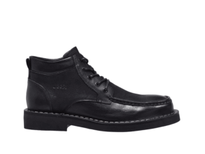 Jeep Ankle Lace Moc Toe Leather Boot-B213M10059-Black