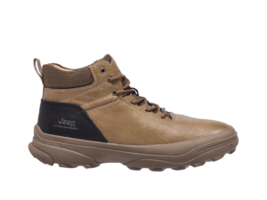 Jeep Ankle Lace Chunky Soft Leather Boot-P141291105-Khaki