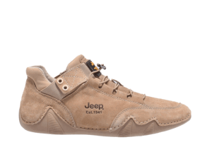 Jeep FlatLace Comfort Suede Sneaker-P0212037k-Khaki