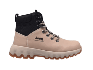 Jeep Ankle Lace up Padded Soft Leather Boot-P241291124-Beige